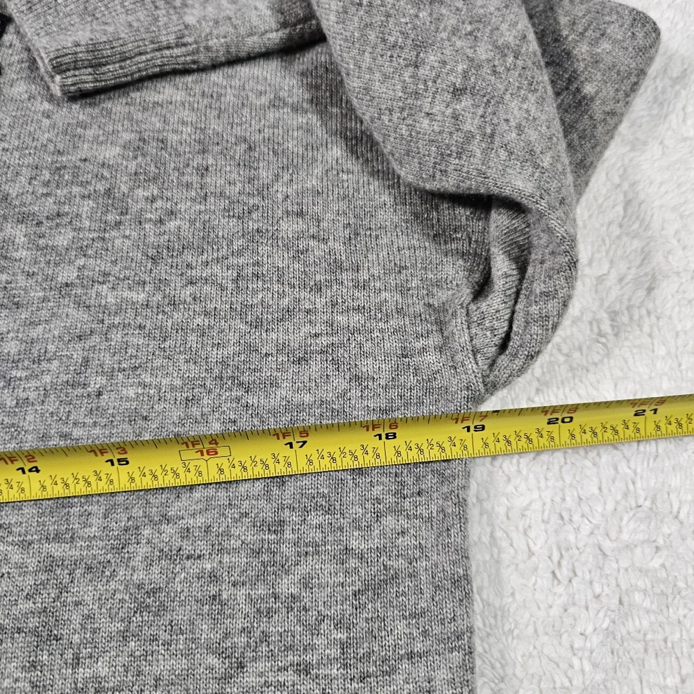 J.CREW Embellished Front GREY Sweater: Size S
